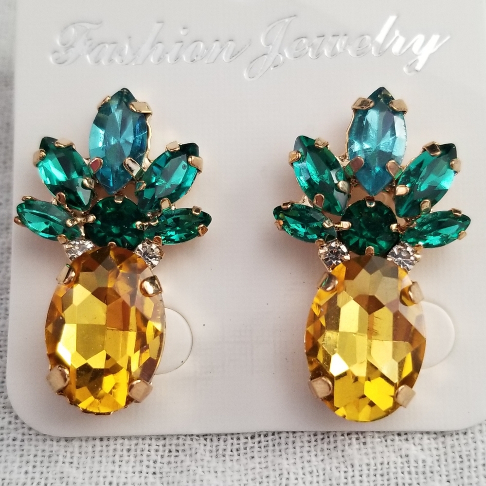 💥Pineapple Rhinestone Earrings